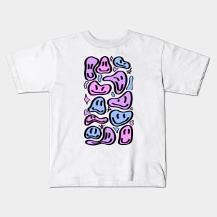 dripping smiley faces Kids T-Shirt